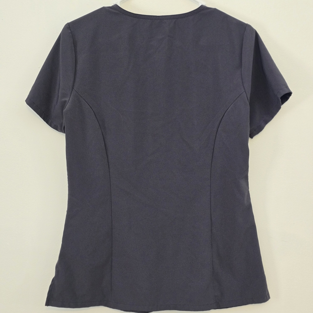 Dickies Women's V-Neck Scrub Top - Dark Gray Size Small - Picture 4 of 9